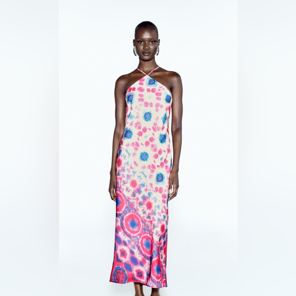 Pink tie dye Zara dress